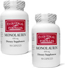 Ecological Formulas 600 Mg Monolaurin - Two Individually Sealed Bottles 180 Count180 Capsules 600 Mg