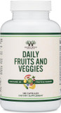 Fruits And Veggies Supplement (Daily Blend Of 49 Different Fruits And Vegetables, 23 Veggies And 29 Fruits) 1,500Mg Servings, 180 Capsules (No Fillers, Vegan Safe, Non-Gmo) By Double Wood