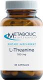 Metabolic Maintenance L-Theanine - 100 Milligrams Suntheanine, Relaxation + Focus Support (60 Capsules)