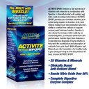 Mhp Activite Sport Multi Vitamin, 25 Vitamins And Minerals, Nitric Oxide Booster, Digestive Enzymes, Antioxidants, 120 Tablets