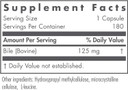 Nutricology Ox Bile 125Mg, Capsules, 180-Count