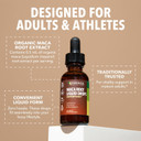 Organic Maca Root Drops Liquid | Supports Endurance, Mood, And Performance In Men & Women | Black Maca To Promote Overall Health & Support Fertility | Alcohol Free, Non-Gmo, Vegan, Unflavored, 30Ml