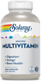 Solaray Spectro Multivitamin, W/No Iron, Cal/Mag, Energizing Greens & Herbs W/Digestive Enzyme (60 Serv, 360 Ct)