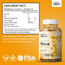 Wild & Organic Maca Root Gummies 1800 Mg - Maca Supplement For Endurance, Natural Energy, Mood & Immune Support - Maca Root Organic Gummy - Herbal Maca Gummies - Vegan & Non-Gmo - 60 Chews