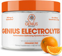 Genius Electrolytes Powder Drink Mix, Orange Fizz, 30 Servings - Natural Hydration Booster & Endurance Supplement With Potassium, Magnesium & Zinc - Sugar Free & No Artificial Sweeteners Or Dyes