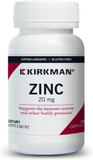 Kirkman - Zinc 20Mg - 100 Capsules - Immune Support - High Absorption - Hypoallergenic
