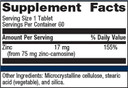 Metagenics Zinlori 75 High Potency Zinc Carnosine Supplement To Help Relieve Minor Stomach Discomfort - 60 Tablets