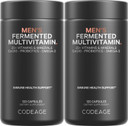 Codeage Menã¢ÂS Daily Multivitamin Supplement, 25+ Vitamins & Minerals For Adults, Organic Whole Foods Vitamins For Men, Vitamin A, B Vitamins, Vitamin C, D, E, K, Probiotic, Zinc, Omega-3, 2 Pack