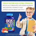 Focus Factor Kids Extra Strength Daily Chewable For Brain Health Support, 120 Count  Vitamins - Quality Formula  Gluten & Dairy Free Supplements For Children  No Artificial Sweetener Focus Factor Kids Extra Strength Daily Chewable For Brain Health Support, 120 Count  Vitamins - Quality Formula  Gluten & Dairy Free Supplements For Children  No Artificial Sweetener