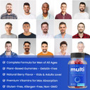Men'S Multivitamin Gummies | Vitamins A, B, C, D, E, Biotin, Folic Acid | Daily Multivitamin For Men | Chewable Men'S Gummy Multivitamins | Bone, Brain, Heart, Immune & Energy Supplement (2 Pack)120 Count (Pack Of 2)