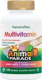 Naturesplus Animal Parade Gold Children'S Multivitamin - 120 Animal-Shaped Chewable Tablets - Assorted Cherry, Orange & Grape Flavors - Vegan, Gluten Free - 60 Total Servings