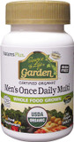 Naturesplus Source Of Life Garden Certified Organic Mens Once Daily Multivitamin - Pure, Natural Whole Food Ingredients - Energy Boost - 30 Vegan Tablets (30 Servings)30 Tablets