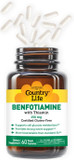 Country Life Benfotiamine With Thiamin, Nerve Health Support, 150Mg, 60 Vegetarian Capsules, Certified Gluten Free, Certified Vegan