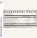 Codeage Methylfolate B Complex Supplements - 5 Mthf, Methylcobalamin 1000Mcg Methylated Vitamin B12, Riboflavin, Betaine, Vitamins B6, Methylation Cycle Mthfr - 2 Months - 120 Capsules