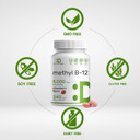 Deal Supplement Methyl B-12 Vitamins 5000 Mcg, 240 Chewable Tablets | Active Form - Strawberry Flavored - Energy Support & Brain Health Function - Vegetarian & Gmo Free