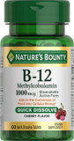 Nature'S Bounty Vitamin B12, Supports Energy Metabolism And Nervous System Health, 1000Mcg, 60 Quick Dissolve Tablets