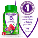Vitafusion Vitamin B12 Gummy Vitamins For Energy Metabolism Support, Raspberry Flavored, Americaã¢ÂS Number 1 Gummy Vitamin Brand, 70 Day Supply, 140 Count