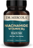 Dr. Mercola Niacinamide Vitamin B3, 90 Servings (270 Tablets), Dietary Supplement, Mini Tabs, Non-Flushing, Supports Metabolic Health, Non-Gmo
