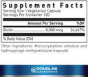 Douglas Laboratories Biotin 8 Mg | Vitamin B7 To Support Enzyme Production And Nerve Function | 120 Capsules