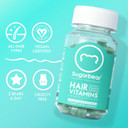 Sugarbear Hair Vegan Vitamin Gummies For Luscious Hair With Biotin, Vitamin C, B12, Folic Acid, Inositol, Coconut Oil - Hair And Nails Supplement For Women & Men (3 Month Gift Pack Free Brush)