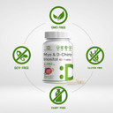 Myo-Inositol & D-Chiro Inositol (40:1) 2,050Mg Per Serving, 240 Veggie Capsules  With Folate, Vitamin D3, & Vitex Complex  Hormonal, Ovarian, & Liver Support Supplement
