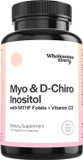 Myo-Inositol & D-Chiro Inositol Capsules With Mthf, Folate, Vitamin D| Support For Ovarian Function, Hormone Balance, & Homocysteine Levels | Fertility Supplements For Women | 40:1 Ratio120 Count (Pack Of 1)