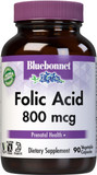 Bluebonnet Nutrition Folic Acid 800Mcg, Healthy Neurological Development*, Soy-Free, Gluten-Free, Non-Gmo, Kosher Certified, Dairy-Free, Vegan, 90 Vegetable Capsules Bluebonnet Nutrition Folic Acid 800Mcg, Healthy Neurological Development*, Soy-Free, Gluten-Free, Non-Gmo, Kosher Certified, Dairy-Free, Vegan, 90 Vegetable Capsules