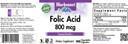 Bluebonnet Nutrition Folic Acid 800Mcg, Healthy Neurological Development, Soy, Dairy & Gluten Free, Non-Gmo, Kosher Certified, Vegan, Vegetable Capsules, 180 Count