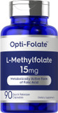 L Methylfolate 15mg | 90 Capsules | Max Potency | Optimized and Activated | Non-GMO, Gluten Free | Methyl Folate, 5-MTHF | by Opti-Folate