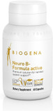 Biogena Vitamin B Complex Capsules With All 8 B-Vitamins B1, B2, B6, B12, Folate, Niacin, Biotin And Pantothenic Acid To Support Psyche & Nervous System** - Neuro B-Formula Active Gold