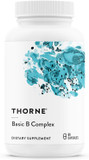 Thorne Basic B-Complex - Tissue-Ready Vitamin B Complex Supplement With Choline - Supports Cellular Energy Production, Brain Health & Red Blood Cell Formation - Gluten And Dairy-Free - 60 Capsules