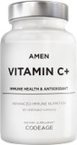 Amen Vitamin C+ Supplement With Zinc, Bioflavonoids, Quercetin, Rose Hips, Elderberry  Vegan, Non-Gmo  2 Months Supply - 120 Capsules Amen Vitamin C+ Supplement With Zinc, Bioflavonoids, Quercetin, Rose Hips, Elderberry  Vegan, Non-Gmo  2 Months Supply - 120 Capsules