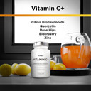 Amen Vitamin C+ Supplement With Zinc, Bioflavonoids, Quercetin, Rose Hips, Elderberry  Vegan, Non-Gmo  2 Months Supply - 120 Capsules Amen Vitamin C+ Supplement With Zinc, Bioflavonoids, Quercetin, Rose Hips, Elderberry  Vegan, Non-Gmo  2 Months Supply - 120 Capsules