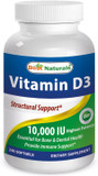 Best Naturals Vitamin D3 10000 Iu Softgel, 240 Count