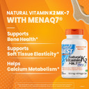 Doctor'S Best Natural Vitamin K2 Mk-7 With Menaq7, 100Mcg Vitamin K2 Supplement Supports Bone Health, Non-Gmo, 60 Veggie Capsules60 Count (Pack Of 1)