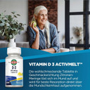 Kal Vitamin D-3 1000 Iu | Natural Lemon Flavor Activmelt Micro Tablets | Healthy Immune Function & Bone Support | 100Ct