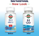 Kal Vitamin D3 400 Iu Softgels (10 Mcg), Active Form Of Vitamin D, Calcium Absorption, Bone Health, Immune Support Supplement, Liquid Filled Activgel, Made Without Soy, 100 Servings, 100 Softgels