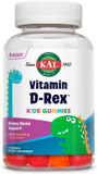 Kal Vitamin D-Rex - Vitamin D Gummies For Kids - Kids Vitamin D3 - Peach, Mango, And Strawberry Flavors - Immune, Heart, Bone & Oral Support - Vegetarian, Gluten Free - 60 Servings, 60 Gummies