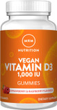 Mrm Nutrition Vegan Vitamin D3 Gummies | 1,000 Iu | Bone & Immune Support* | Natural Strawberry & Raspberry Flavored | Gelatin Free | Non-Gmo | Vegan + Gluten Free | 60 Servings