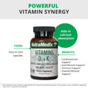 Nutramedix D3 & K2 Vitamin Supplement - 5000 Iu Vit D & K2 Vitamin For Bone Health - Immune, Heart, Joint & Muscle Support Capsules For General Health & Wellness (90 Capsules)