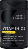 Sports Research Vitamin D3 10,000 Iu With Coconut Mct Oil - High Potency Vitamin D Supplement For Immune & Bone Support - Non-Gmo Verified, Gluten & Soy Free  250Mcg, 120 Liquid Softgels