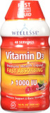 Wellesse Vitamin D3 - Liquid 16 oz. - 1000 IU or 25 mcg (Packaging May Vary)