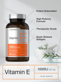 Vitamin E 1000 Iu Softgel Capsules | 200 Count | Non-Gmo, Gluten Free, Preservative Free | Vitamin E Oil | By Horbaach