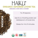 Haiku Japanese Kukicha Organic Twig Tea, Loose Leaf, Low Caffeine, Usda Certified Organic, Non-Gm0, Kosher, 3 Oz Bag