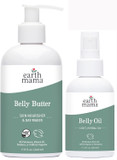 Earth Mama Belly Butter & Belly Oil Bundle For Dry, Stretching Skin | Moisturize + Encourage Skin'S Natural Elasticity During Pregnancy & Beyond, 8-Fluid Ounce & 4-Fluid Ounce