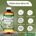 De La Cruz Pure Olive Oil - Natural Expeller Pressed Olive Oil For Hair And Skin - Lightweight Body Oil For Dry Skin 2 Fl Oz (12 Bottles)