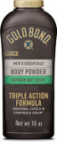 Gold Bond Men'S Essentials Talc-Free Body Powder, 10 Oz., Refresh 360 Scent, Wetness Protection