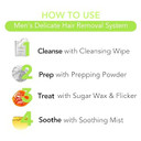 Sugar Me Smooth Menã¢ÂS Delicate Body Sugar Wax Kit ÃÂ Gentle On Skin And Less Painful Hair Removal In A Simple System, No Strips, No Heat, Water Soluble All-Natural Solution For All Skin & Hair Types