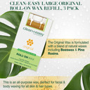 Clean + Easy Large Original Roll On Wax Refill For Wax Cartridge, Hygienic Depilatory Hair Removal Treatment, Removes Fine To Coarse Hairs, Perfect For Delicate Skin - 3 Packs3 Packlarge (Pack Of 3)