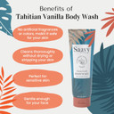 Saavy Naturals Tahitian Vanilla Body Wash, Moisturizing Shower Gel For Women And Men, Vegan Formula With Coconut Oil, Shea Butter, And Aloe Vera - 8.5 Fl Oz, 2 Pack